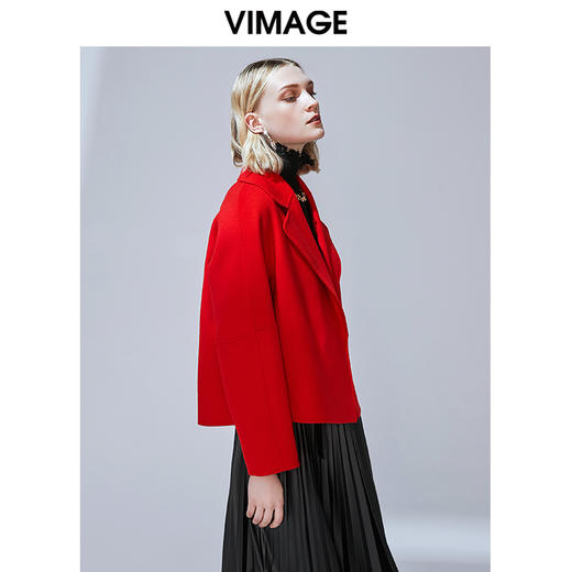 VIMAGE 纬漫纪V1414020 短款毛呢大衣 商品图7