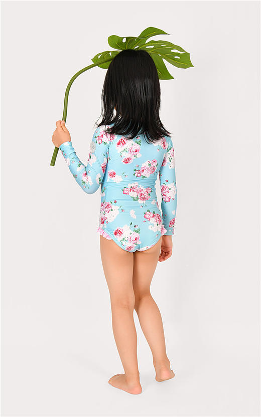 SISIA小女童连体长袖一件式泳衣 商品图1