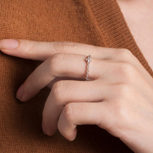 LUCINE 光天使之翼原创设计钻石戒指520礼物极简轻奢 商品图4