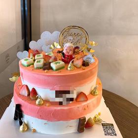寿星奶奶麻将款（水果装饰随机）