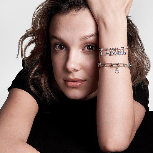 5700302832112 潘多拉 Me蛇形链节纽带交织手链598373   17.5cm【包装微瑕】【氧化发黑】 商品图1