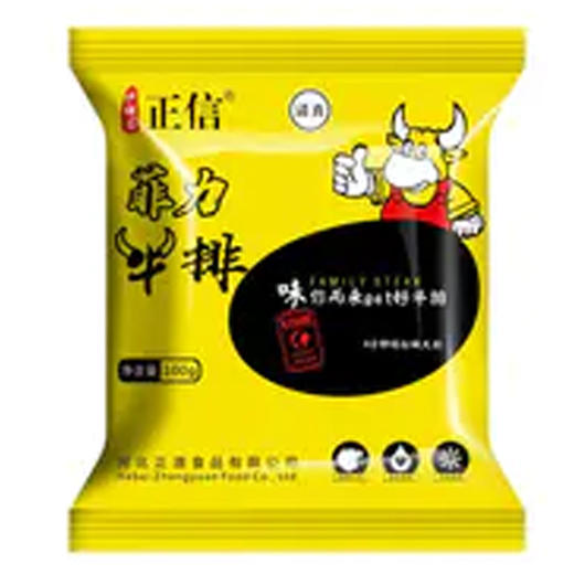 【6.9元/袋】正信伊祥斋菲力/黑椒牛排100g 商品图1