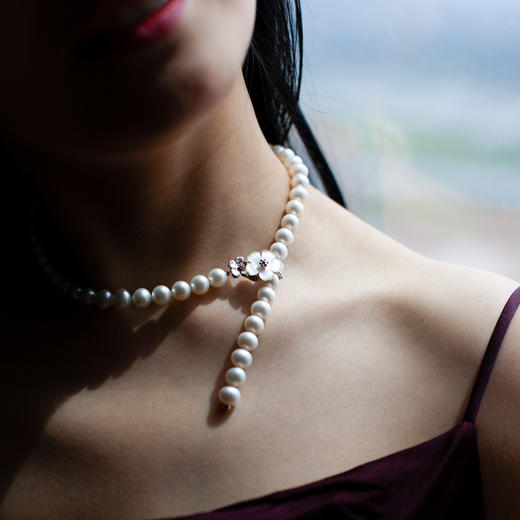 LUCINE 鹿鸣珠宝 |【樱花贝母】可调节珍珠链 商品图3