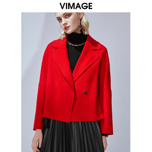 VIMAGE 纬漫纪V1414020 短款毛呢大衣 商品图8