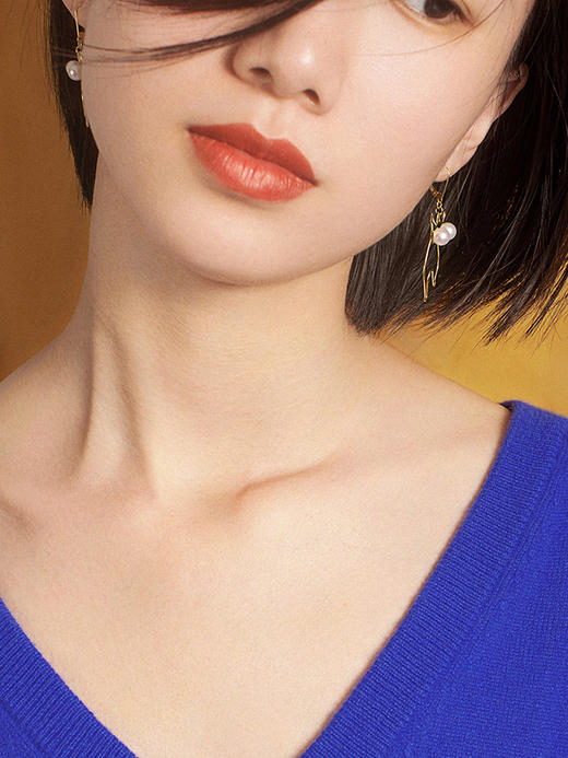 LUCINE 鹿鸣珠宝 |【艺术家系列】跳舞的女人珍珠耳环 商品图3