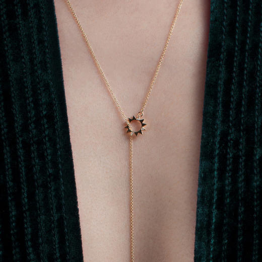 LUCINE鹿鸣珠宝 | 小太阳长链 长链项链钻石18K金设计师原创品牌 商品图0