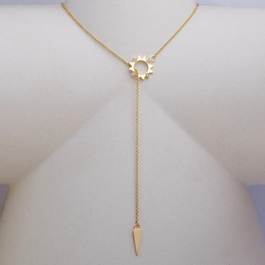 LUCINE鹿鸣珠宝 | 小太阳长链 长链项链钻石18K金设计师原创品牌 商品图3