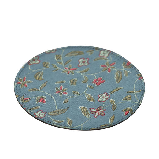 茶香记 杯垫 西阵织杯垫 圆形 八角杯垫  光亮细腻 优雅华丽 商品图4