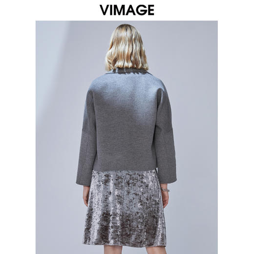 VIMAGE 纬漫纪V1414020 短款毛呢大衣 商品图5
