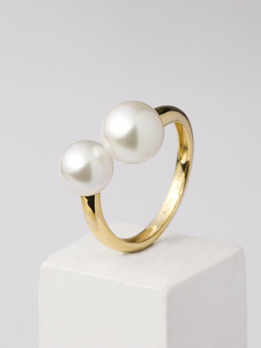 LUCINE 鹿鸣珠宝 |【简】系列 双珠戒指 商品图3