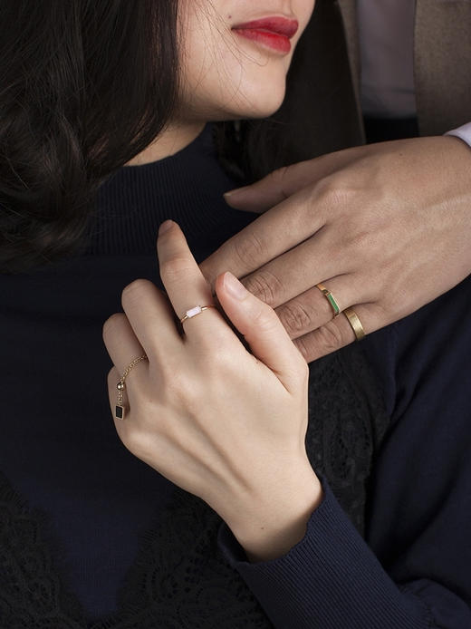 LUCINE鹿鸣珠宝 | 【一】系列白贝母戒指 商品图2