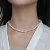 LUCINE 4-5mm超小迷你珍珠锁骨链强光淡水珍珠choker双层叠戴ins 商品缩略图0