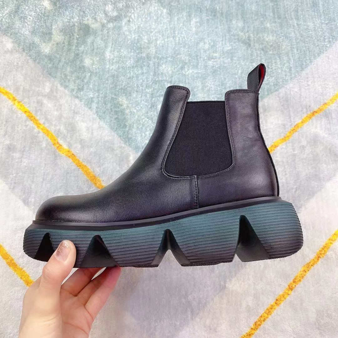 牛皮加绒烟筒靴89109美 - 华莉祥真皮女鞋