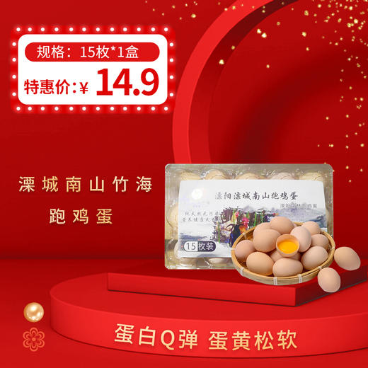 溧城南山竹海跑鸡蛋15枚*1盒 商品图0