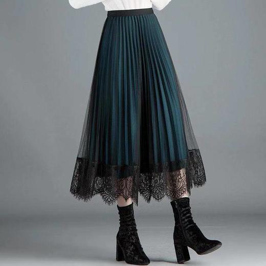 PDD-XM201209新款时尚气质高腰两面穿蕾丝百褶半身裙TZF 商品图1