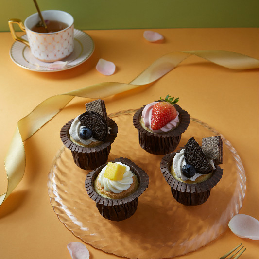 【水果奶油杯子】小甜品-低糖无添加-杯子蛋糕