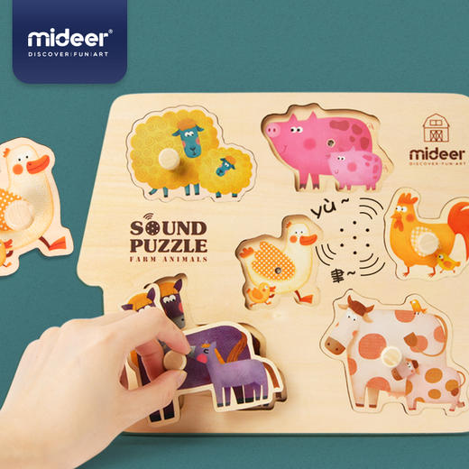 弥鹿mideer 发声拼图-农场 商品图1