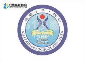 通版定制深圳市南山区西丽小学校徽校服校礼服布标姓名贴章可烫51