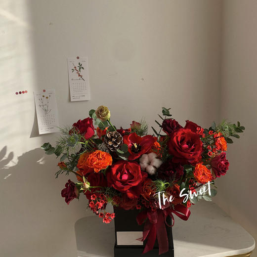 冬季新品 红色系桌摆·花盒 商品图0