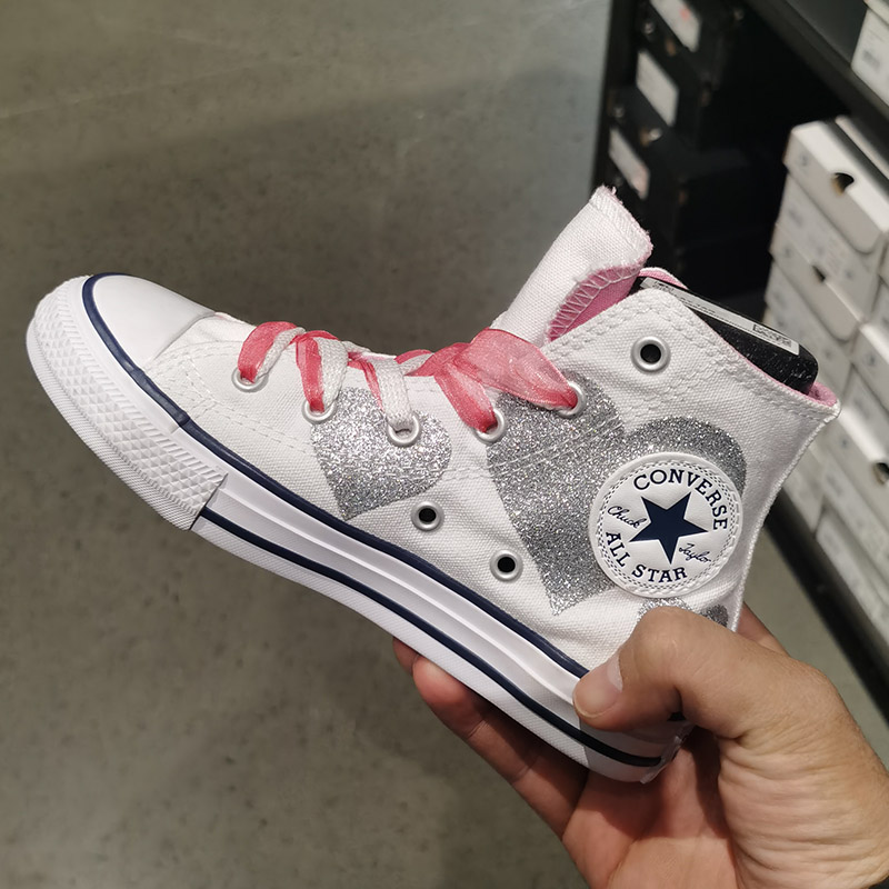 纽约大宝 converse/匡威 青少年大童休闲运动丝带圆头高帮帆布鞋