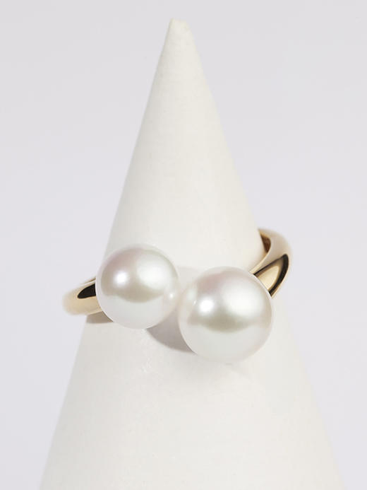 LUCINE 鹿鸣珠宝 |【简】系列 双珠戒指 商品图1