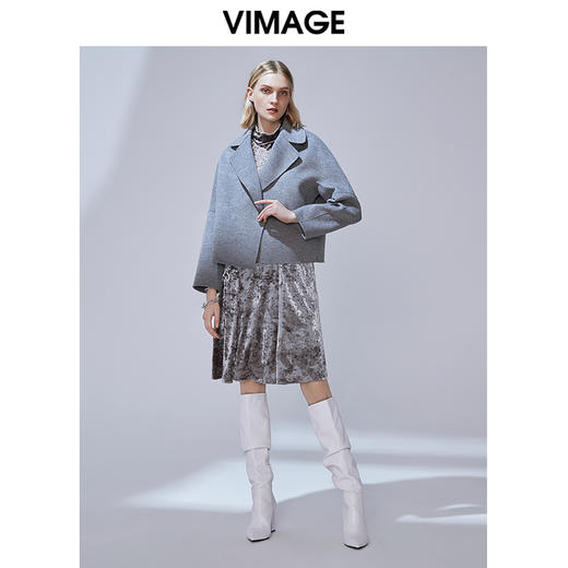 VIMAGE 纬漫纪V1414020 短款毛呢大衣 商品图2