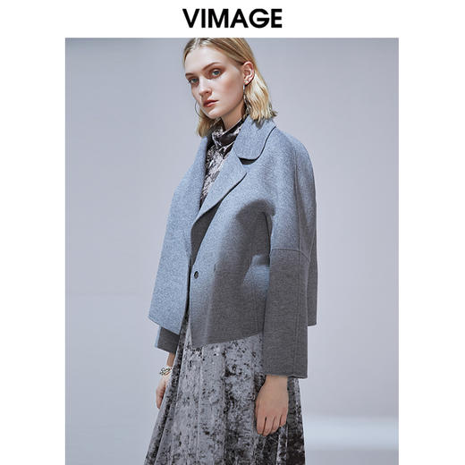 VIMAGE 纬漫纪V1414020 短款毛呢大衣 商品图3