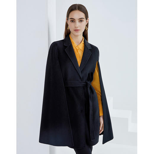 EITIE爱特爱春季新款时尚洋气优雅复古收腰收腰斗篷外套女6414106 商品图8