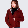 【不退不换】|QINOU羊羔绒外套，外棉内绒，斜襟设计，显瘦藏肉 商品缩略图4