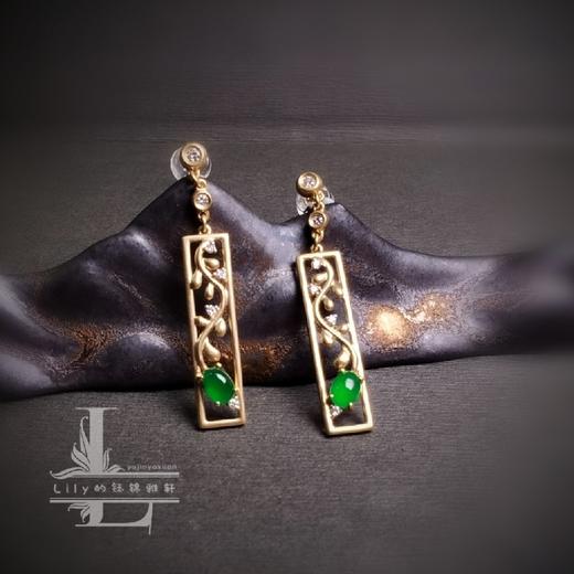 “凤凰于飞”18k翡翠耳环 商品图6