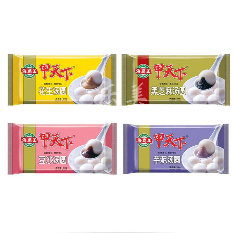 抢购9.9元得海霸王汤圆芝麻/花生/芋泥/豆沙200g*3