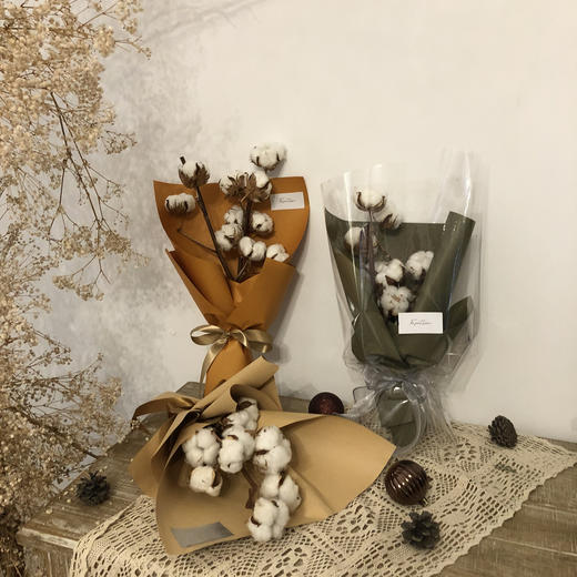 冬季限定 温暖棉花小花束 商品图0