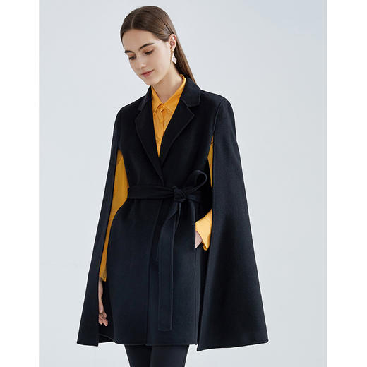 EITIE爱特爱春季新款时尚洋气优雅复古收腰收腰斗篷外套女6414106 商品图11