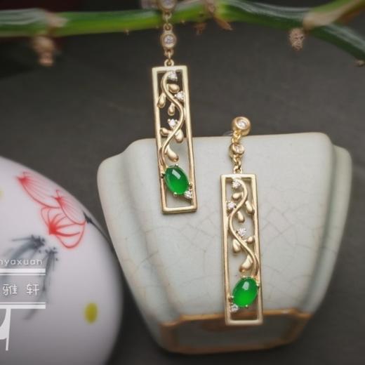 “凤凰于飞”18k翡翠耳环 商品图11