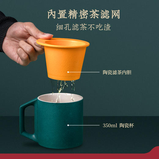 Pertouch/泊喜  故宫宫廷文化分离过滤陶瓷恒温杯 商品图2