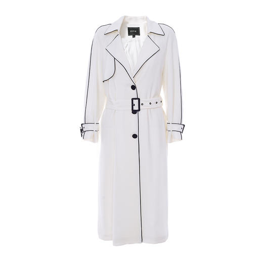 故障下架-EITIE爱特爱春季新款气质垂坠大气收腰显瘦百搭长款风衣外套6104808 商品图11