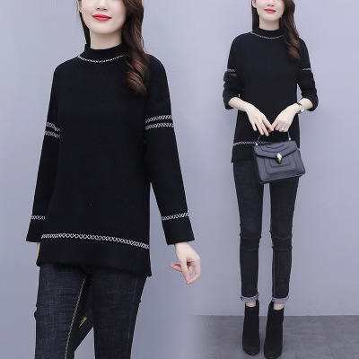 AHM- xycl7517 简约套头毛衣2020秋冬新款休闲百搭减龄显瘦宽松版长袖针织衫 商品图0