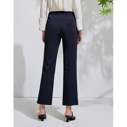 故障 EITIE爱特爱春季新款通勤干练百搭显瘦纯色中腰直筒裤长裤女6105803 商品图3