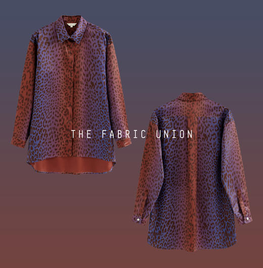 THE FABRIC UNION 印花中性缎面衬衫 & 印花缎面系带假日裹裙 商品图3