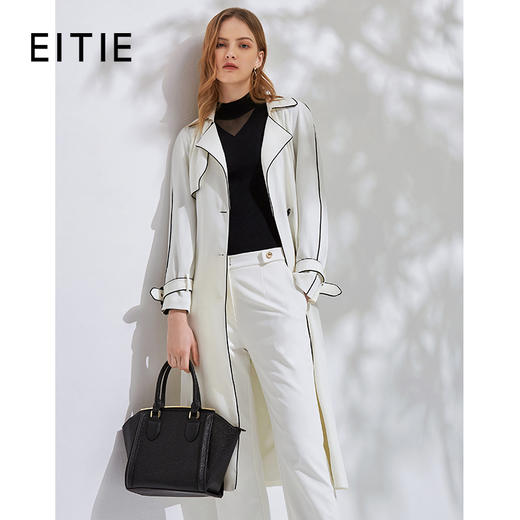 故障下架-EITIE爱特爱春季新款气质垂坠大气收腰显瘦百搭长款风衣外套6104808 商品图0