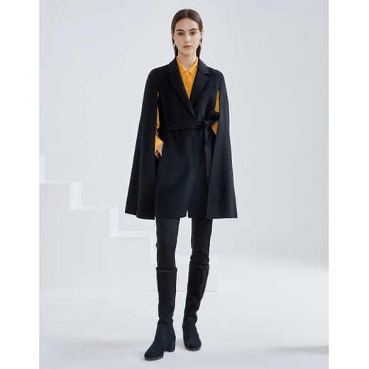 EITIE爱特爱春季新款时尚洋气优雅复古收腰收腰斗篷外套女6414106 商品图6