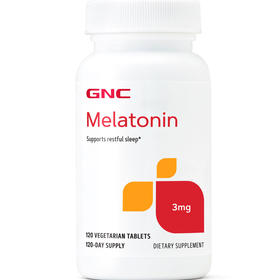 【香港直邮】美国健安喜GNC褪黑素睡眠片3mg 120片 新旧版本随机发