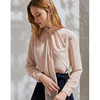 EITIE爱特爱春季新款洋气通勤气质半高领飘带上衣女长袖6313005 商品缩略图3