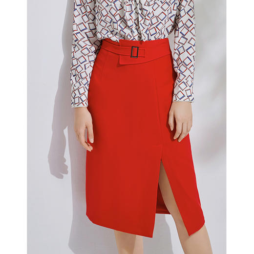 EITIE爱特爱春季新款洋气通勤职业包臀开叉显瘦半身裙女裙6306003 商品图6