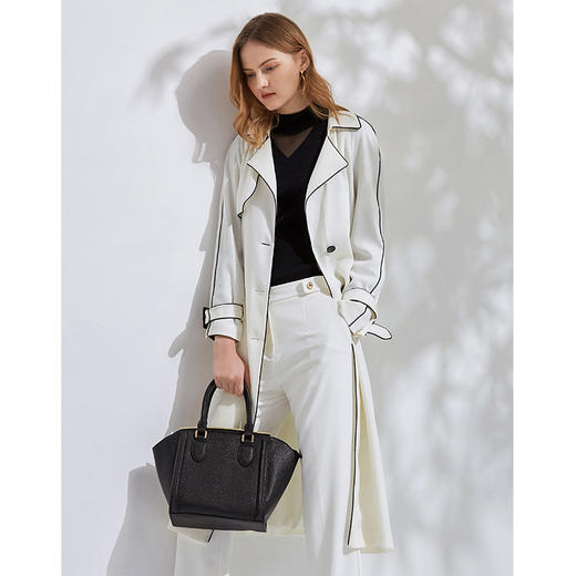 故障下架-EITIE爱特爱春季新款气质垂坠大气收腰显瘦百搭长款风衣外套6104808 商品图5