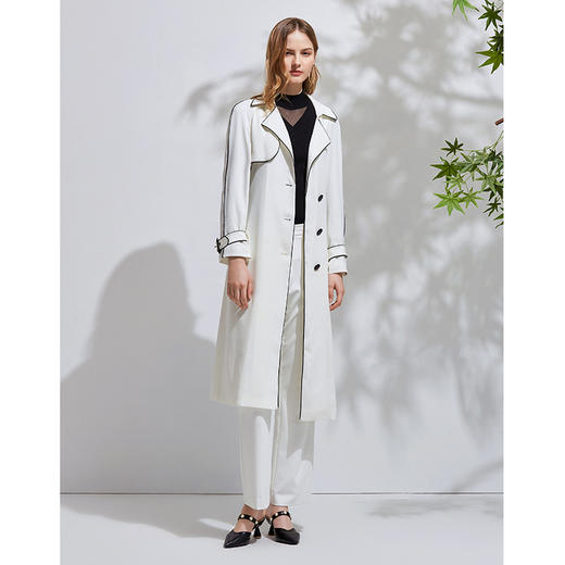 故障下架-EITIE爱特爱春季新款气质垂坠大气收腰显瘦百搭长款风衣外套6104808 商品图1