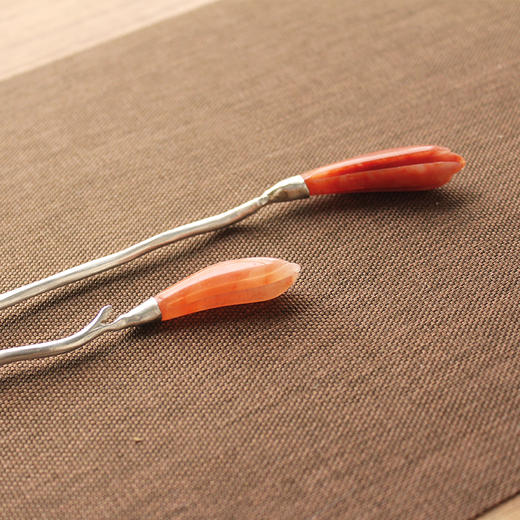 玉兰花纯银茶拨（老挝石） 商品图1