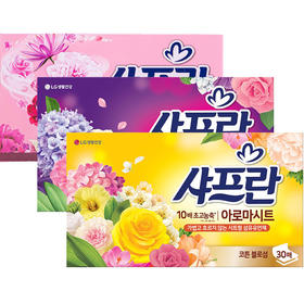 【韩国】进口LG舒福蓝衣物柔顺剂防静电抽取式柔顺纸洗衣纸带中文标 新旧包装随机发