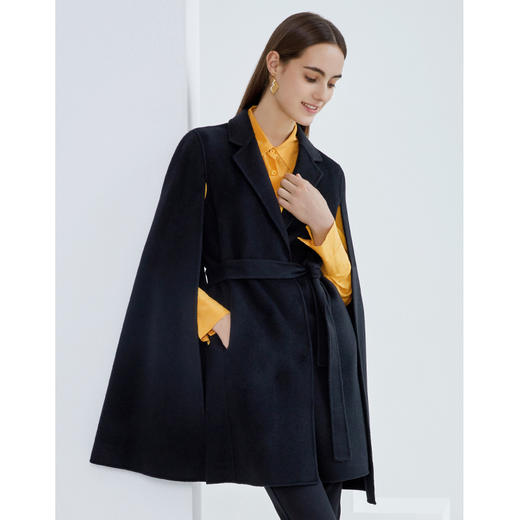 EITIE爱特爱春季新款时尚洋气优雅复古收腰收腰斗篷外套女6414106 商品图9