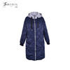 SAINT L’UCK/圣媛女装时尚运动光泽感中长款连帽棉服SA419Q28 商品缩略图0